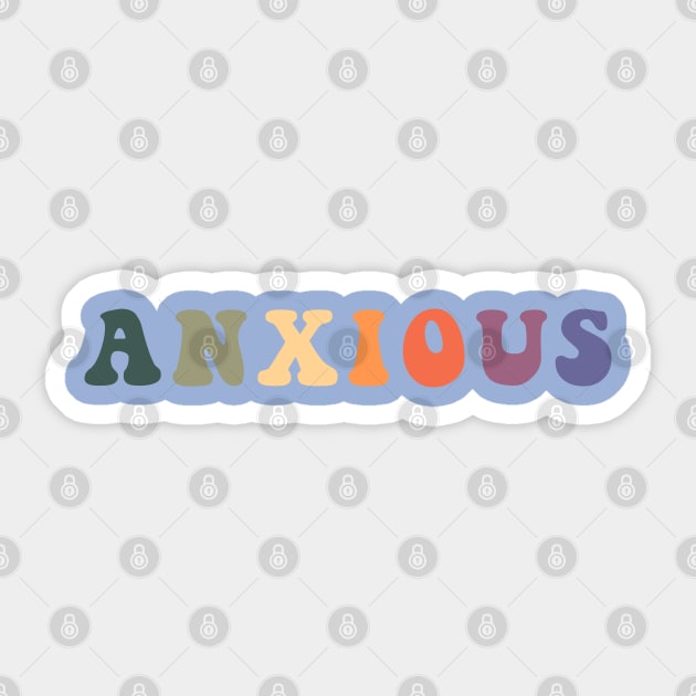 Groovy Anxious Sticker by Gold Star Creative